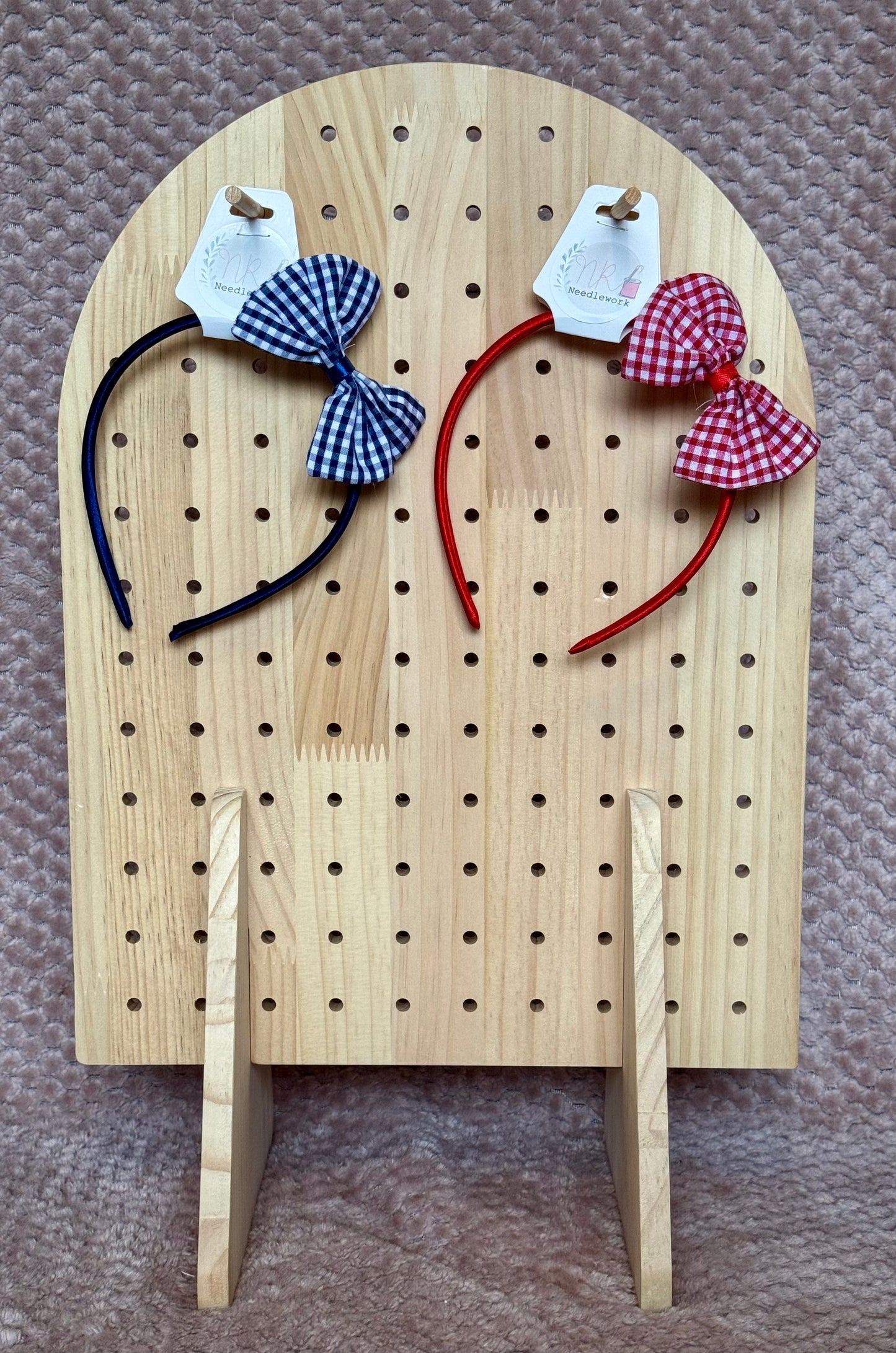 Gingham Bow Headband